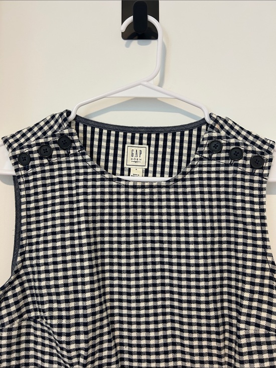 Gap x DOEN Dresses & Skirts - GAP x DOEN Black & White Gingham Sleeveless Dress with Button Shoulder